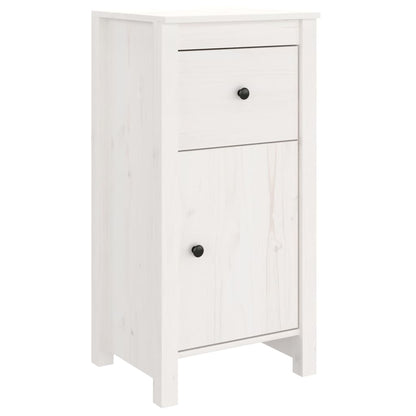 Dressoir 40X35X80 Cm Massief Grenenhout Wit
