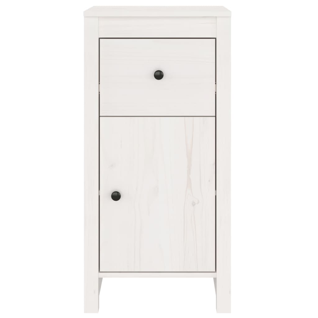 Dressoir 40X35X80 Cm Massief Grenenhout Wit