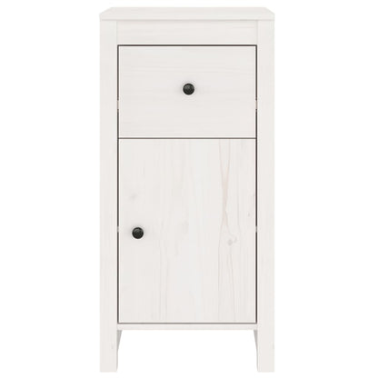 Dressoir 40X35X80 Cm Massief Grenenhout Wit