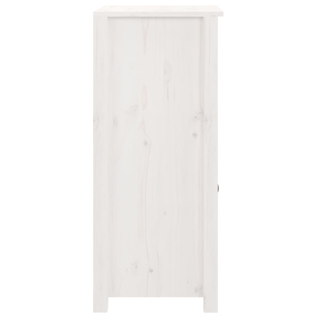 Dressoir 40X35X80 Cm Massief Grenenhout Wit