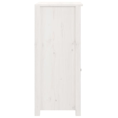 Dressoir 40X35X80 Cm Massief Grenenhout Wit