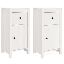 Dressoirs 2 St 40X35X80 Cm Massief Grenenhout Wit