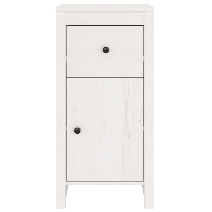 Dressoirs 2 St 40X35X80 Cm Massief Grenenhout Wit