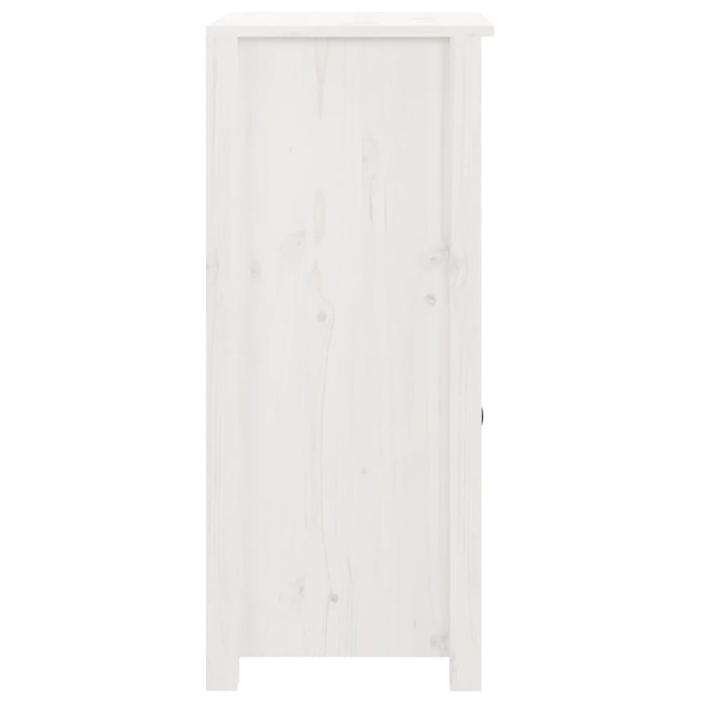 Dressoirs 2 St 40X35X80 Cm Massief Grenenhout Wit