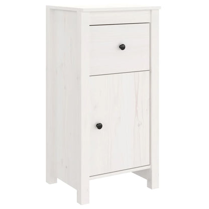 Dressoirs 2 St 40X35X80 Cm Massief Grenenhout Wit