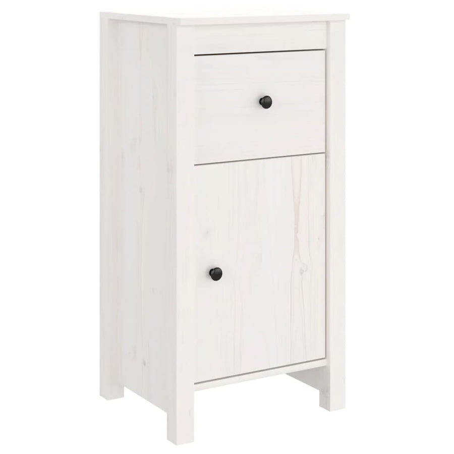 Dressoirs 2 St 40X35X80 Cm Massief Grenenhout Wit