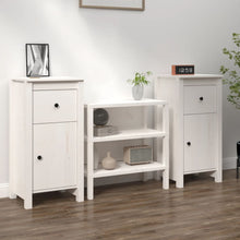 Dressoirs 2 St 40X35X80 Cm Massief Grenenhout Wit