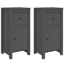 Dressoirs 2 St 40X35X80 Cm Massief Grenenhout Grijs