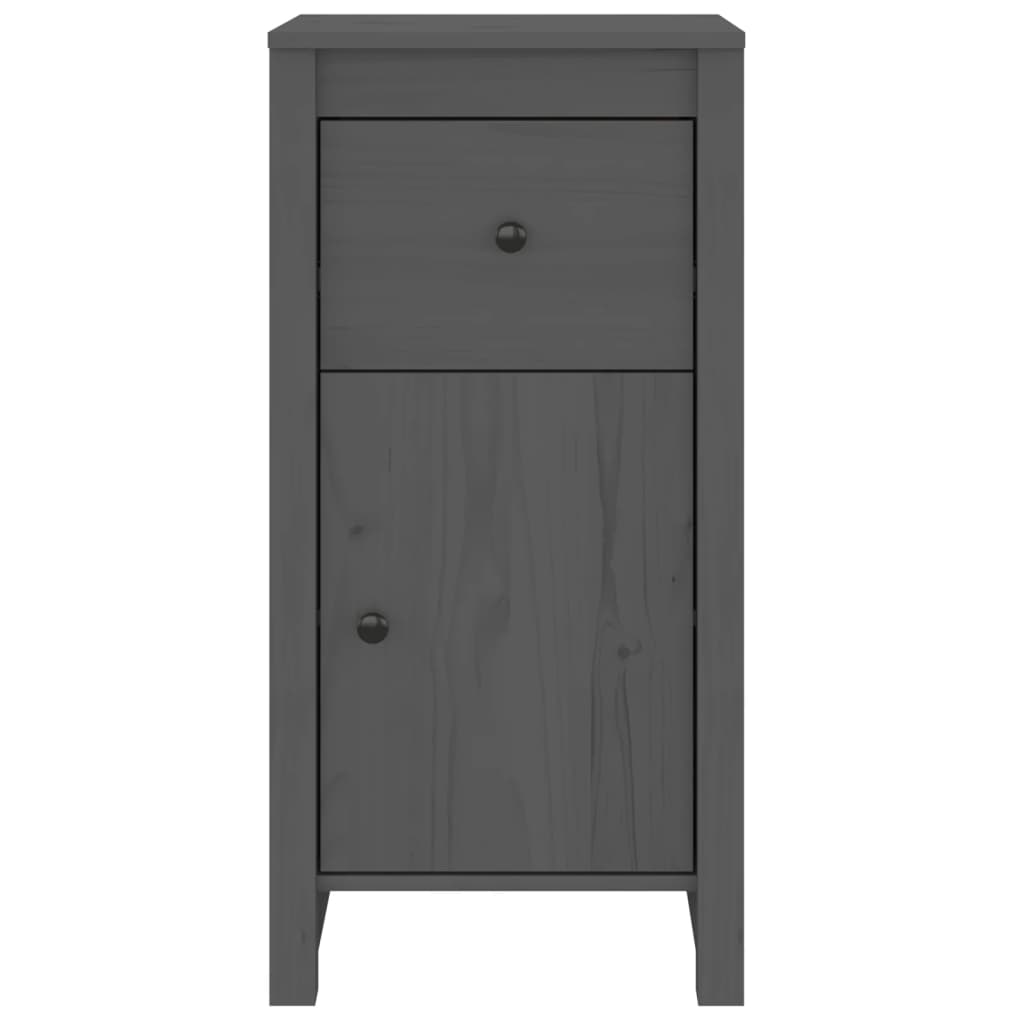 Dressoirs 2 St 40X35X80 Cm Massief Grenenhout Grijs