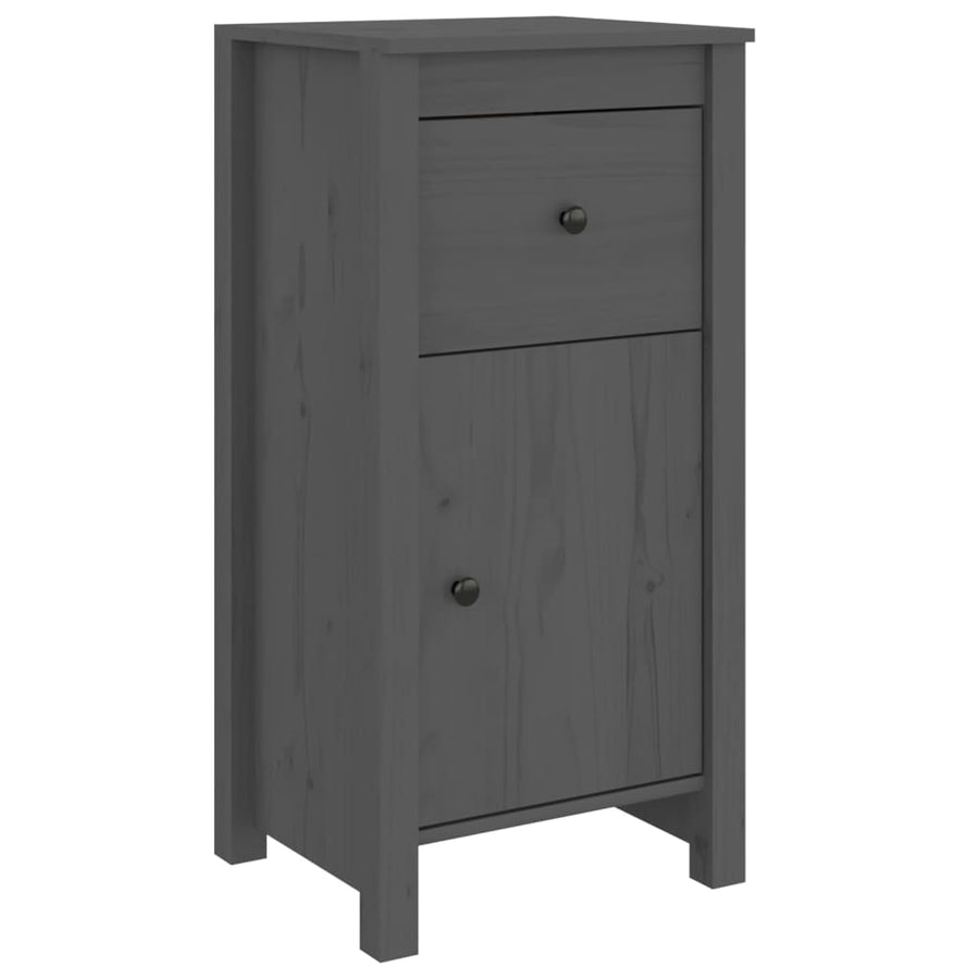 Dressoirs 2 St 40X35X80 Cm Massief Grenenhout Grijs