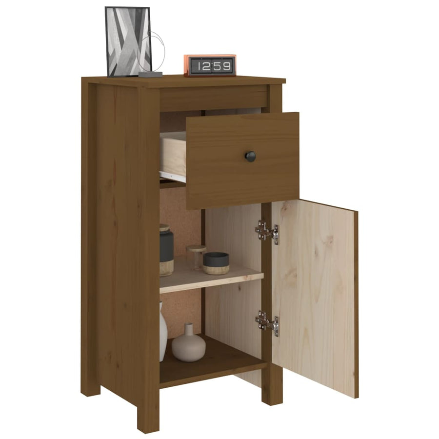 Dressoir 40X35X80 Cm Massief Grenenhout Honingbruin