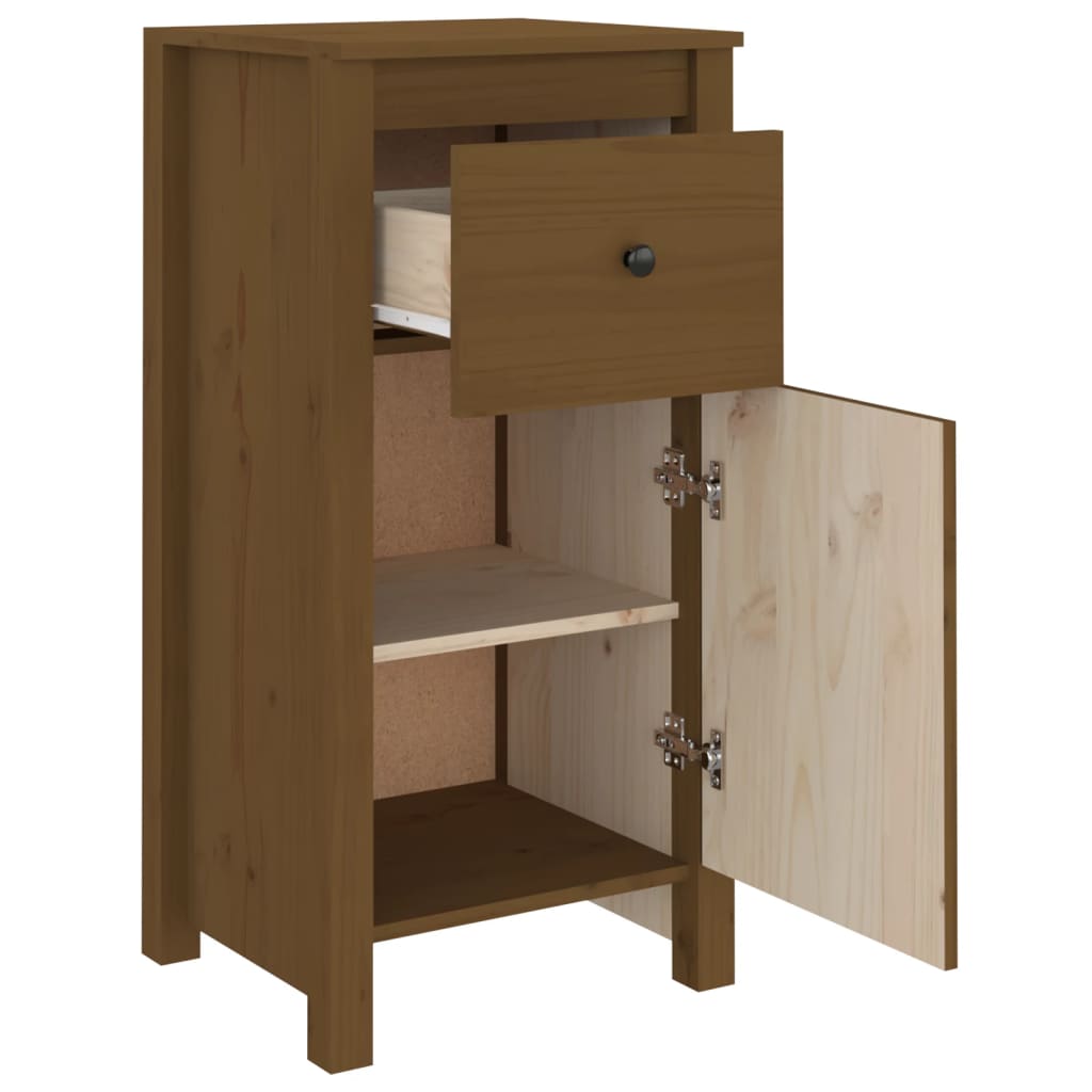 Dressoir 40X35X80 Cm Massief Grenenhout Honingbruin