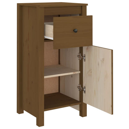 Dressoir 40X35X80 Cm Massief Grenenhout Honingbruin