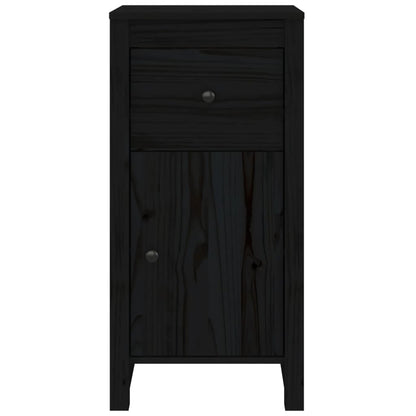 Dressoirs 2 St 40X35X80 Cm Massief Grenenhout Zwart
