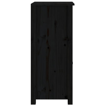 Dressoirs 2 St 40X35X80 Cm Massief Grenenhout Zwart