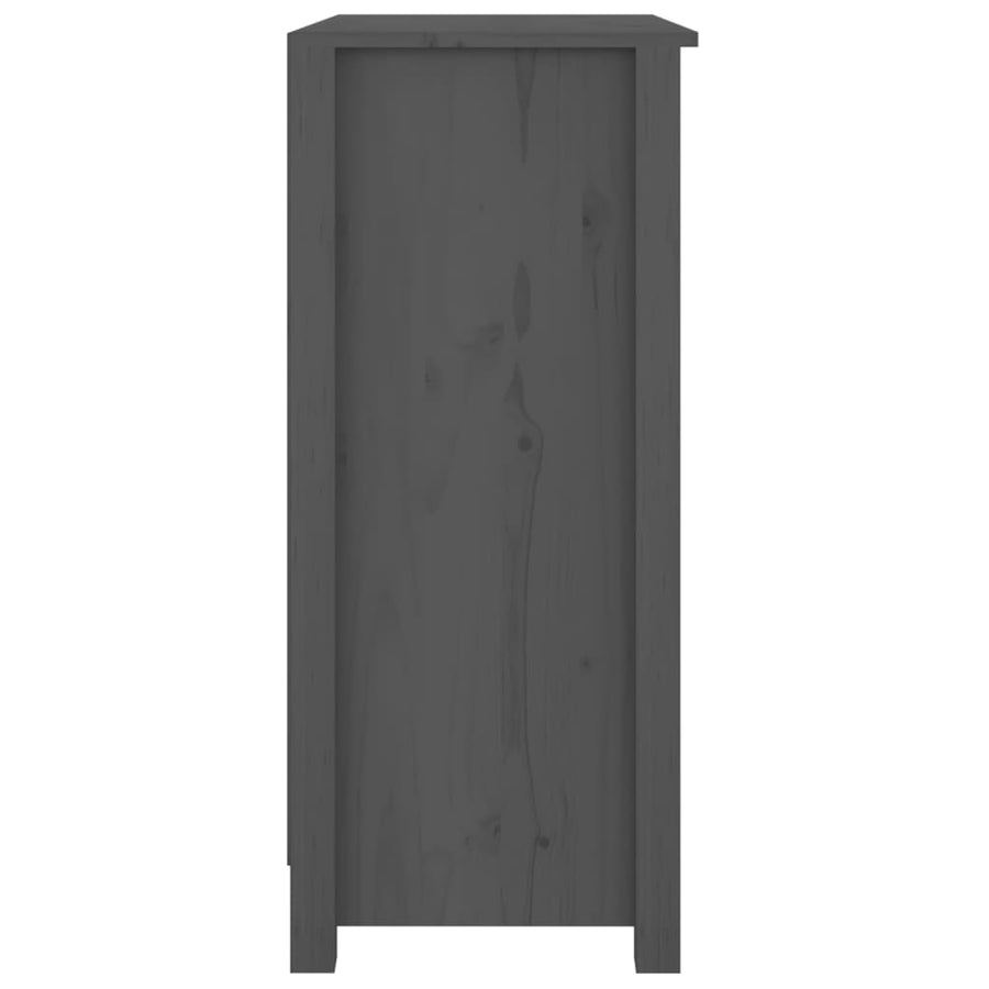 Dressoir 70X35X80 Cm Massief Grenenhout Grijs