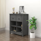 Dressoir 70x35x80 cm massief grenenhout grijs