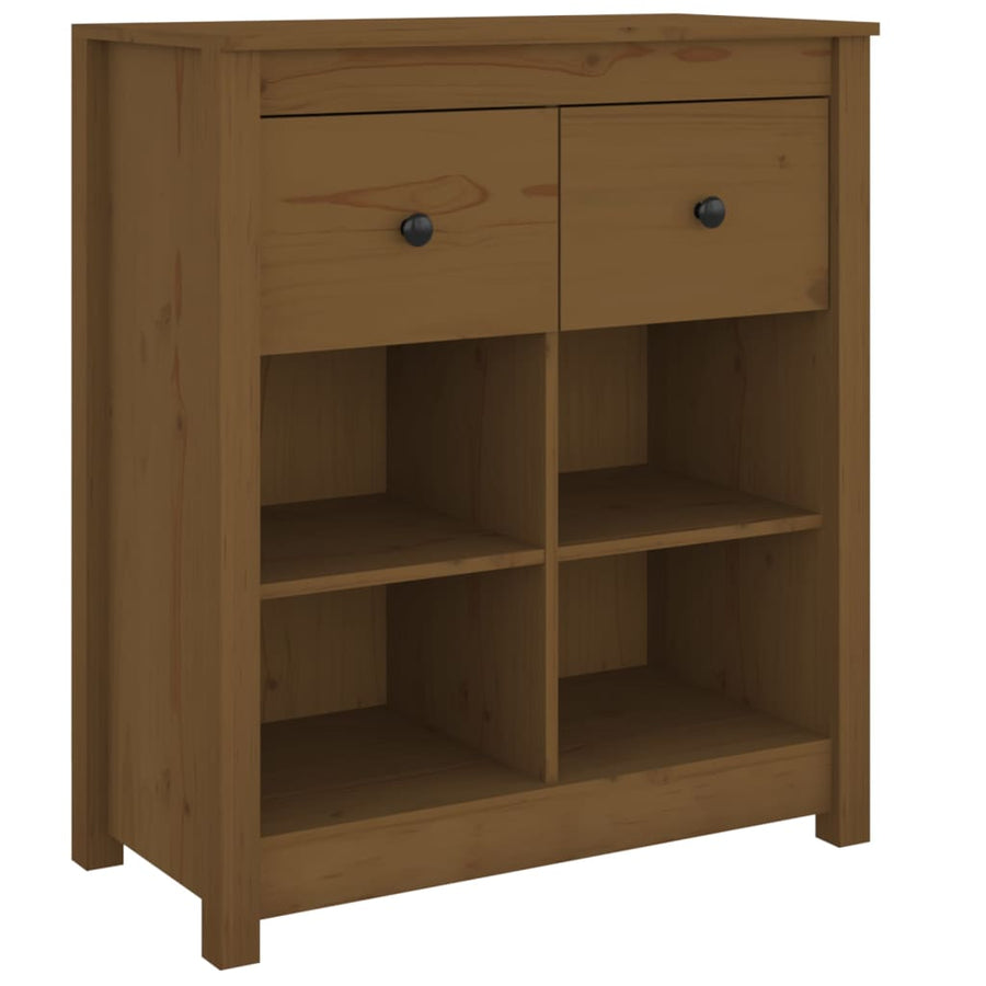 Dressoir 70X35X80 Cm Massief Grenenhout Honingbruin