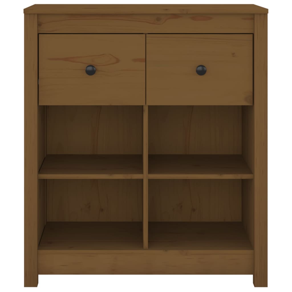 Dressoir 70X35X80 Cm Massief Grenenhout Honingbruin