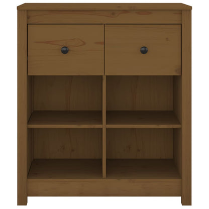 Dressoir 70X35X80 Cm Massief Grenenhout Honingbruin