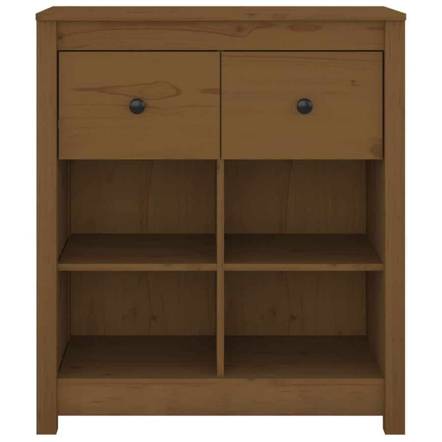 Dressoir 70X35X80 Cm Massief Grenenhout Honingbruin
