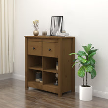 Dressoir 70X35X80 Cm Massief Grenenhout Honingbruin