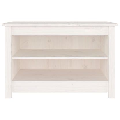Schoenenbank 70x38x45,5 cm massief grenenhout wit 70 x 38 x 45.5 cm Wit