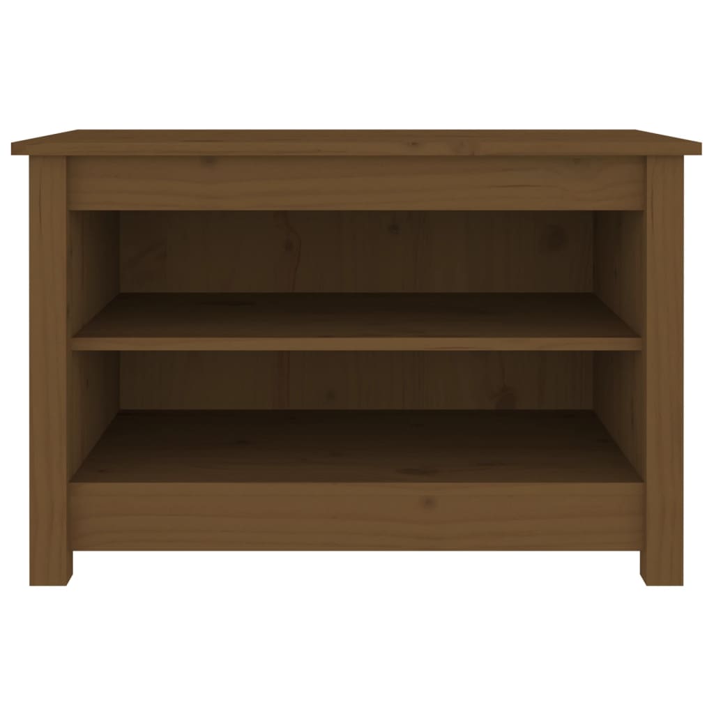 Schoenenkast 70x38x45,5 cm massief grenenhout honingbruin 70 x 38 x 45.5 cm Honingbruin