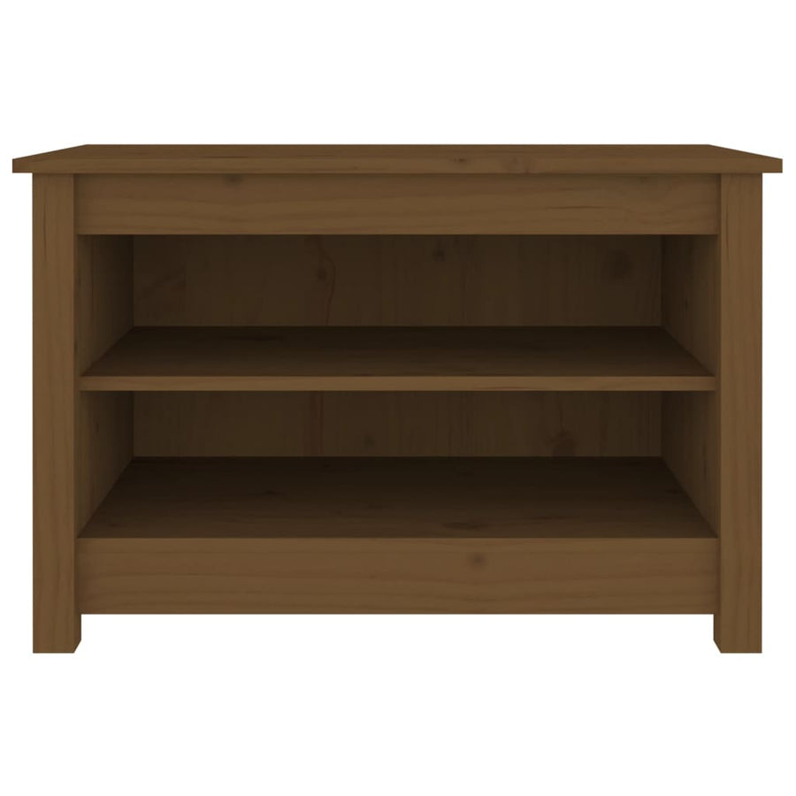 Schoenenkast 70x38x45,5 cm massief grenenhout honingbruin 70 x 38 x 45.5 cm Honingbruin