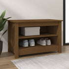 Schoenenkast 70x38x45,5 cm massief grenenhout honingbruin