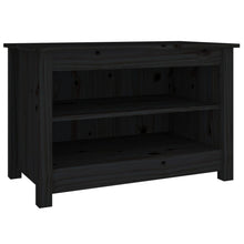 Schoenenbank 70x38x45,5 cm massief grenenhout zwart 70 x 38 x 45.5 cm Zwart