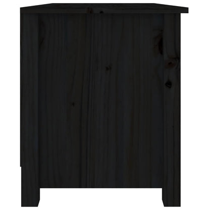 Schoenenbank 70x38x45,5 cm massief grenenhout zwart 70 x 38 x 45.5 cm Zwart