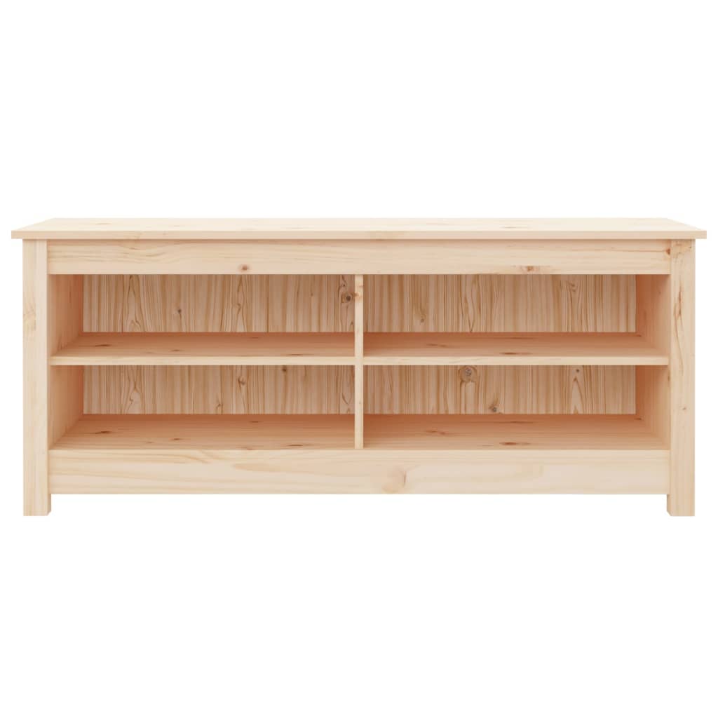 Schoenenbank 0X38X45,5 Cm Massief Grenenhout 110 x 38 x 45.5 cm Naturel