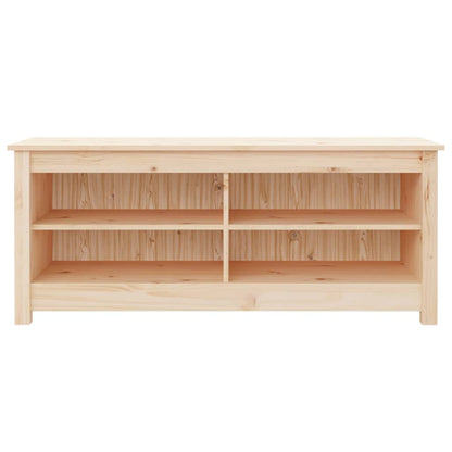 Schoenenbank 0X38X45,5 Cm Massief Grenenhout 110 x 38 x 45.5 cm Naturel