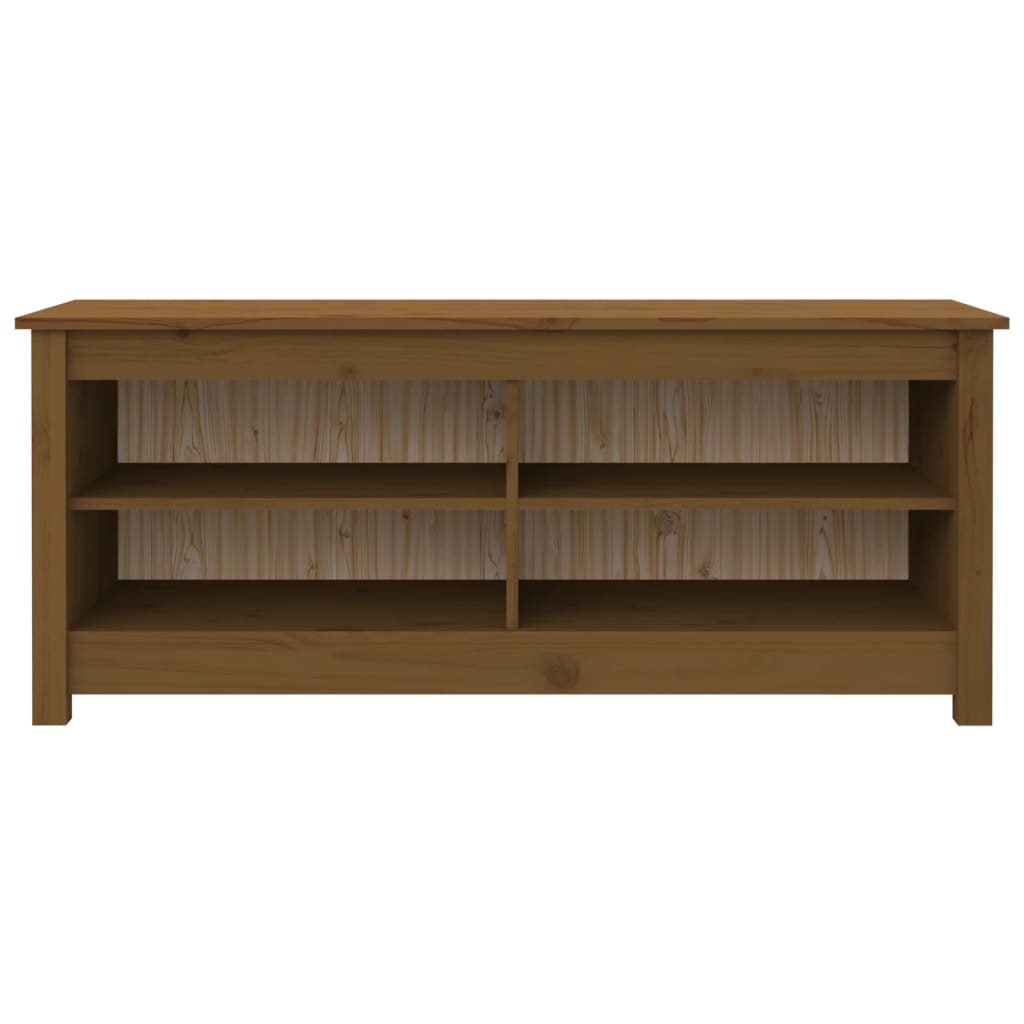 Schoenenbank 110x38x45,5 cm massief grenenhout honingbruin 110 x 38 x 45.5 cm Honingbruin