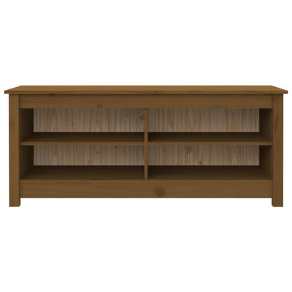 Schoenenbank 110x38x45,5 cm massief grenenhout honingbruin 110 x 38 x 45.5 cm Honingbruin