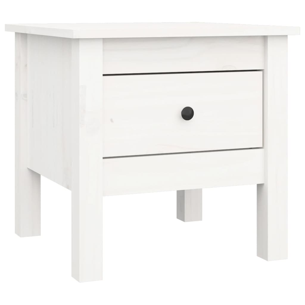 Bijzettafel Massief Grenenhout 1 40 x 40 x 39 cm Wit