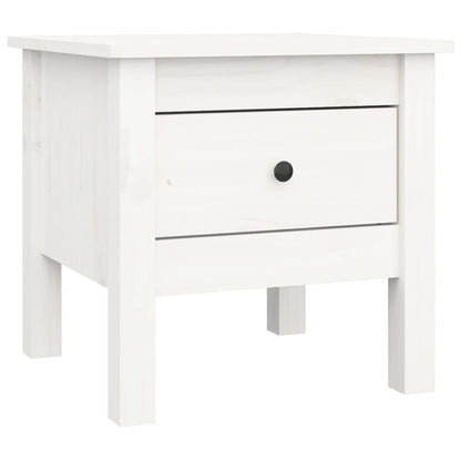 Bijzettafel Massief Grenenhout 1 40 x 40 x 39 cm Wit