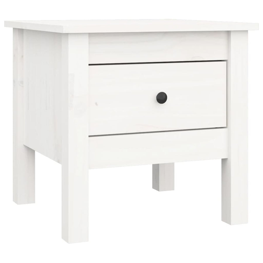 Bijzettafel Massief Grenenhout 1 40 x 40 x 39 cm Wit