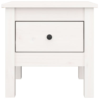 Bijzettafel Massief Grenenhout 1 40 x 40 x 39 cm Wit