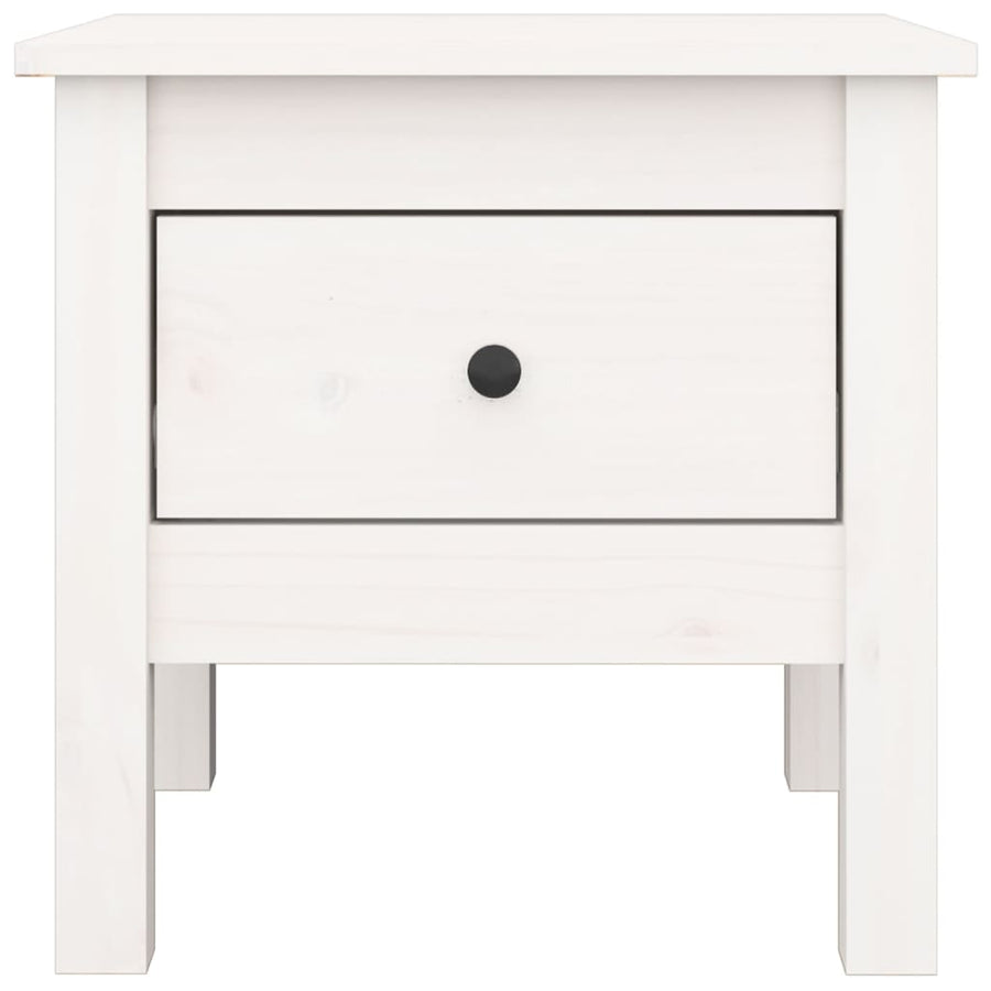 Bijzettafel Massief Grenenhout 1 40 x 40 x 39 cm Wit