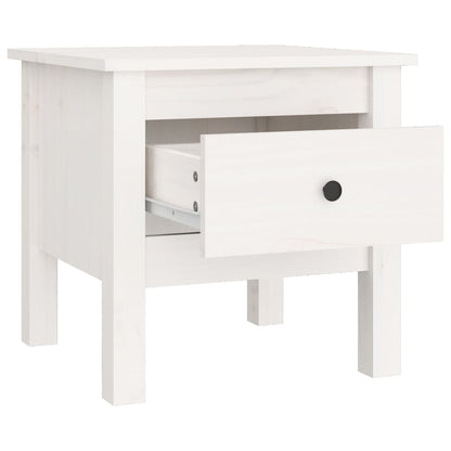 Bijzettafel Massief Grenenhout 1 40 x 40 x 39 cm Wit