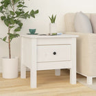 Side table 40x40x39 cm solid pine white