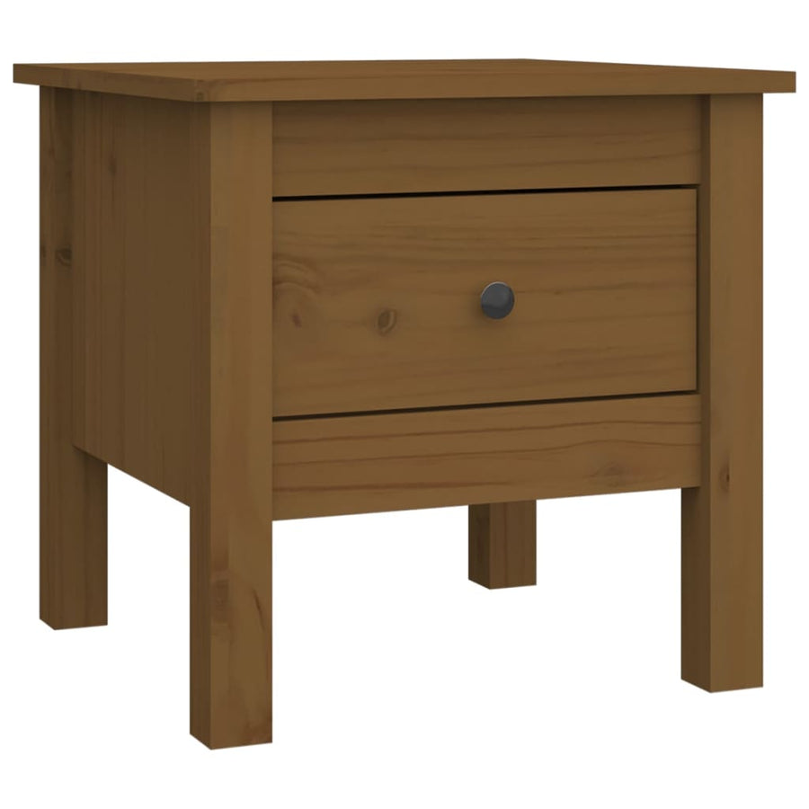 Bijzettafels Massief Grenenhout 2 40 x 40 x 39 cm Honingbruin