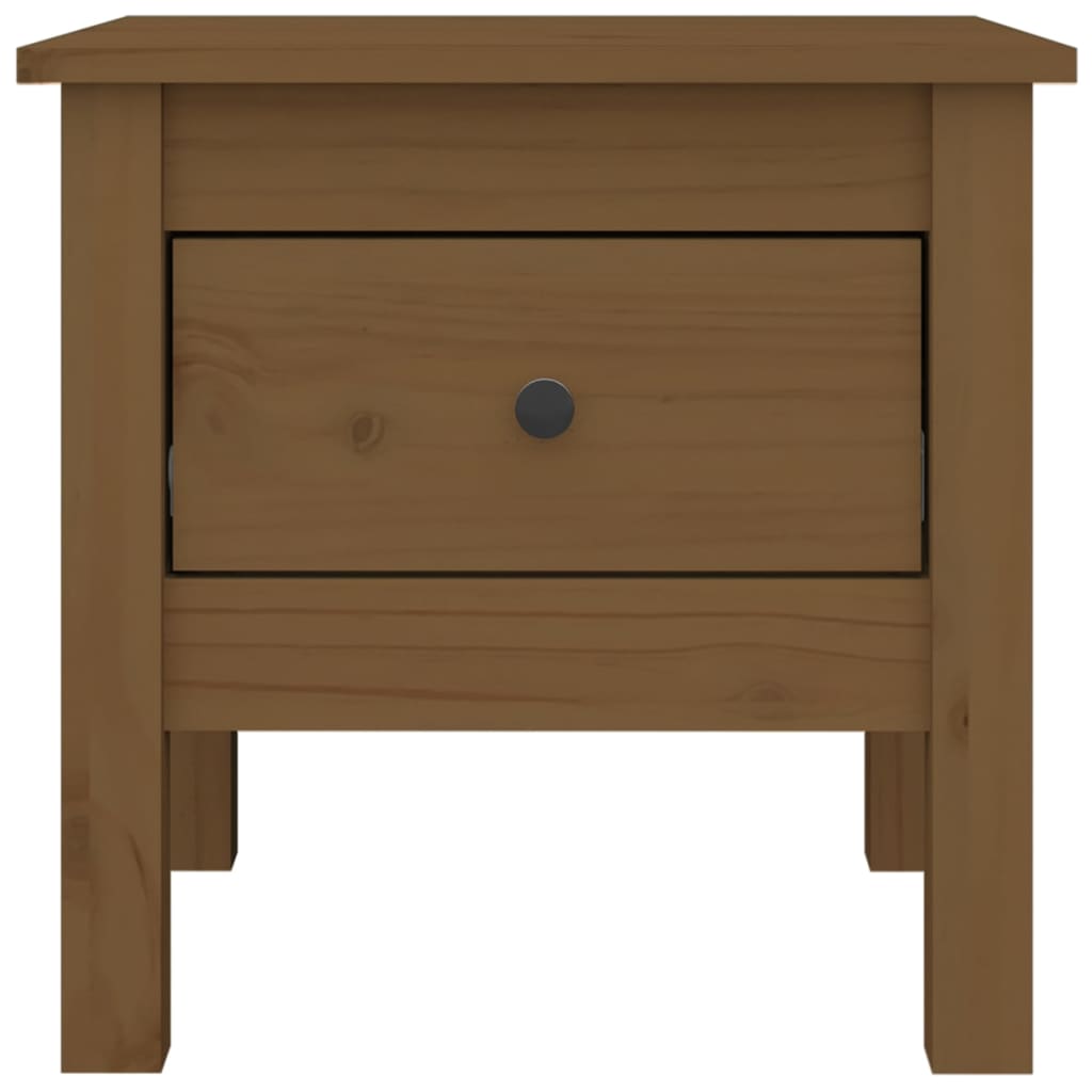 Bijzettafels Massief Grenenhout 2 40 x 40 x 39 cm Honingbruin