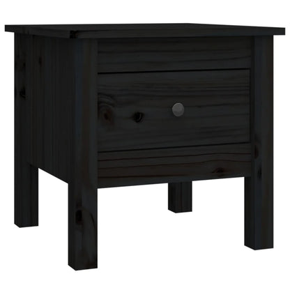 Bijzettafels Massief Grenenhout 2 40 x 40 x 39 cm Zwart