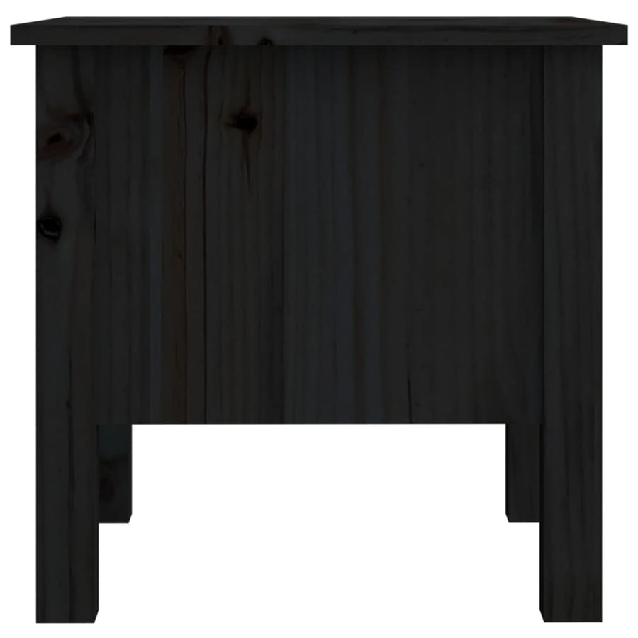 Bijzettafels Massief Grenenhout 2 40 x 40 x 39 cm Zwart