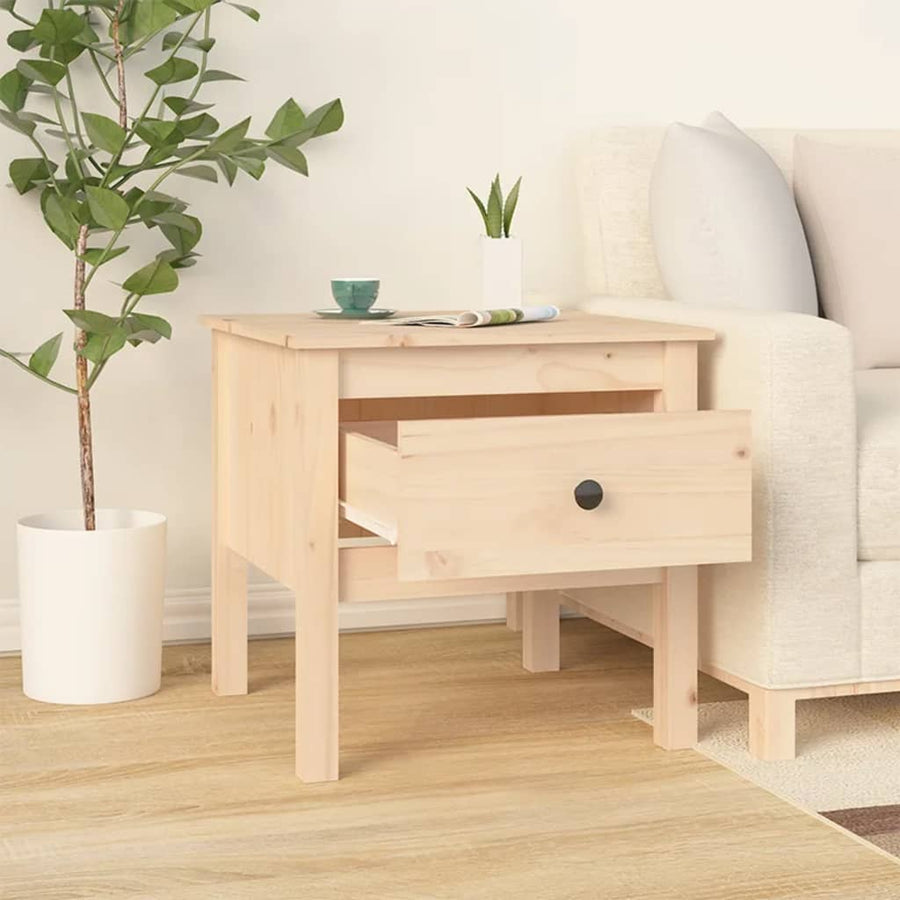 Bijzettafel Massief Grenenhout 1 50 x 50 x 49 cm Naturel