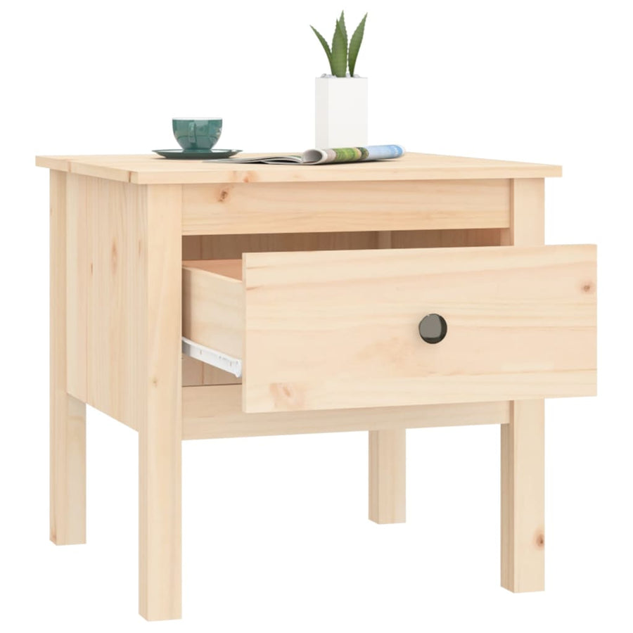 Bijzettafel Massief Grenenhout 1 50 x 50 x 49 cm Naturel