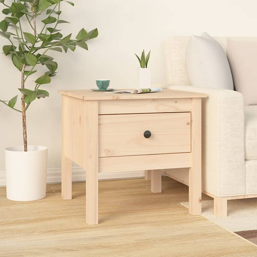 Bijzettafel Massief Grenenhout 1 50 x 50 x 49 cm Naturel